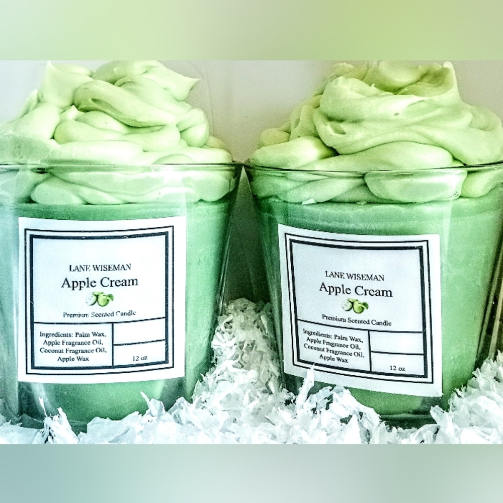 Apple Cream Premium Scented Candles Set of 2